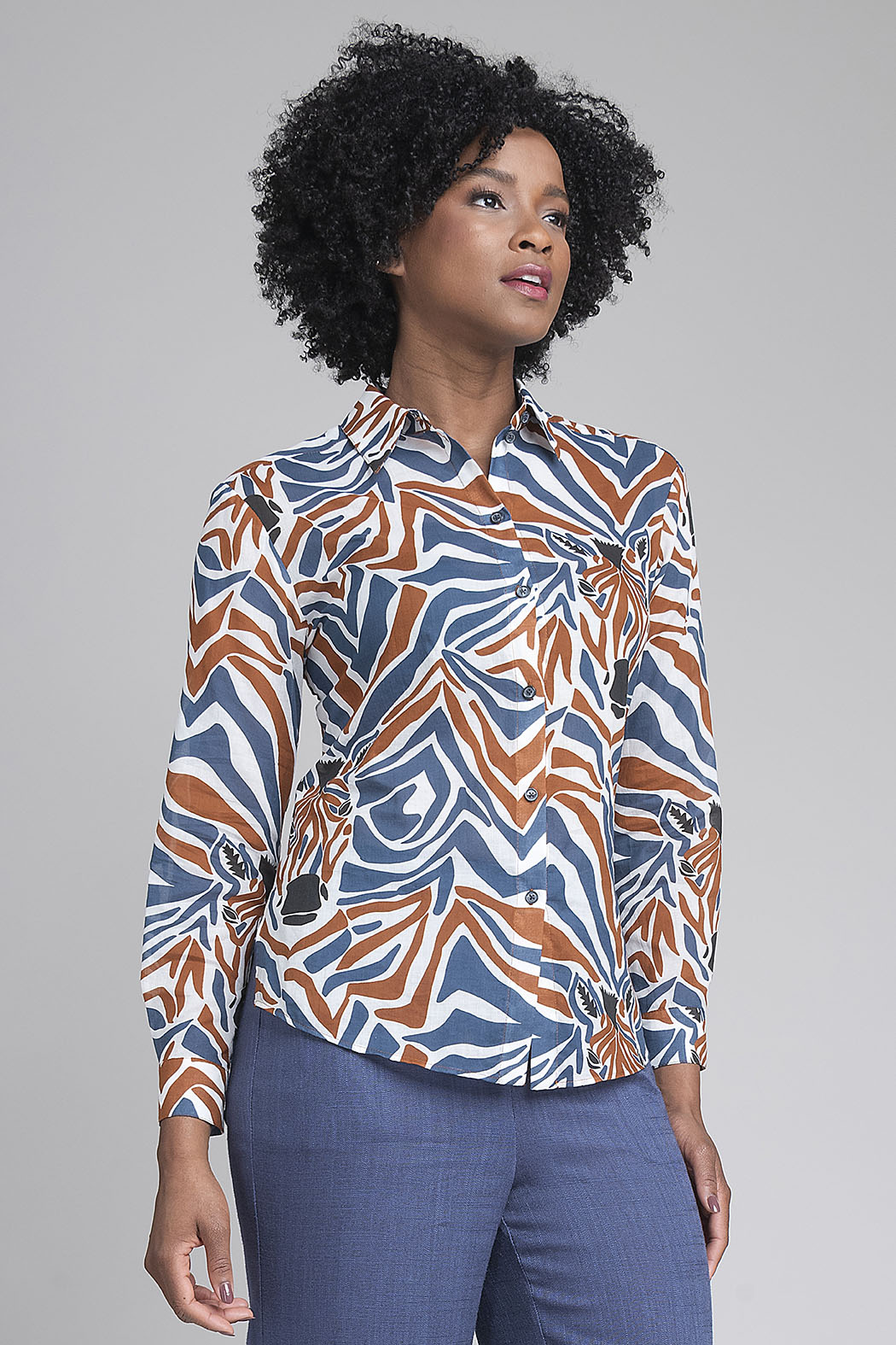 Blusa Estampada Camisera