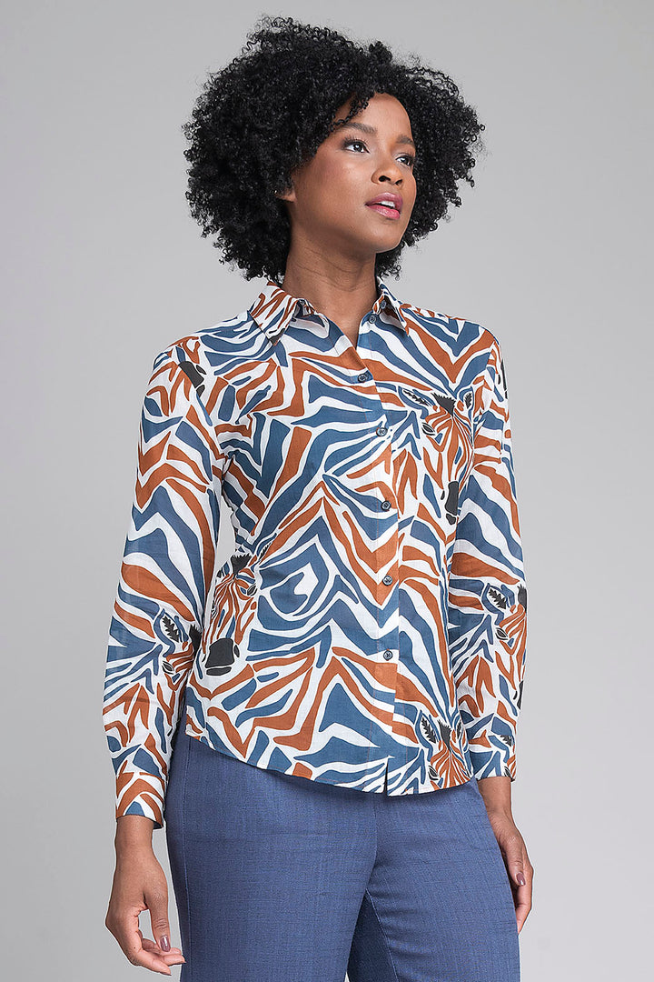 Blusa Estampada Camisera
