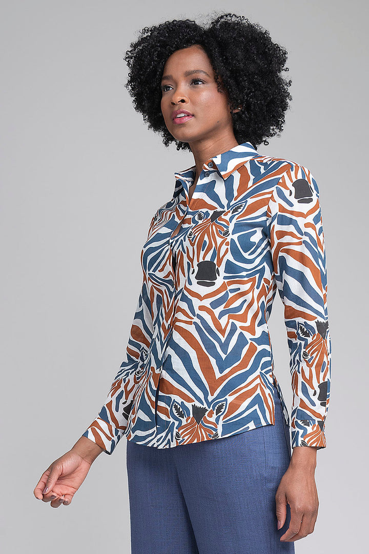 Blusa Estampada Camisera