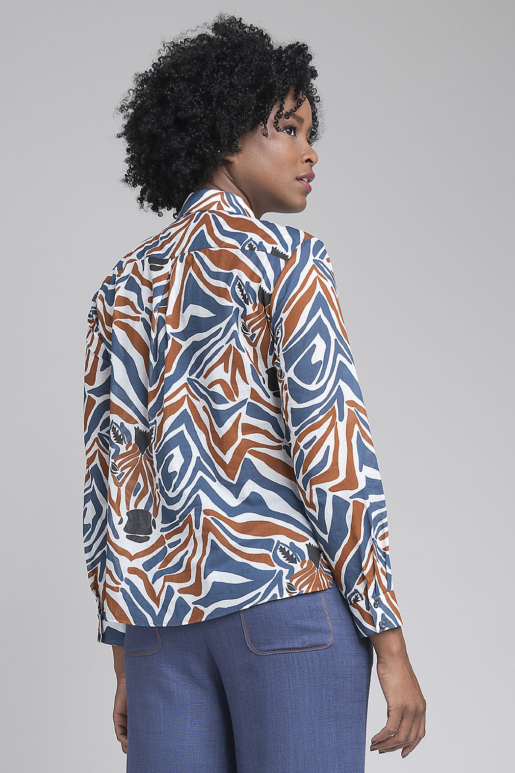 Blusa Estampada Camisera