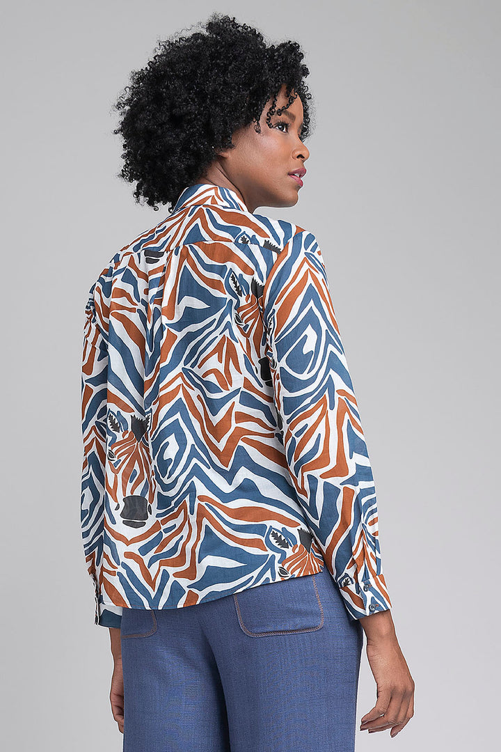 Blusa Estampada Camisera