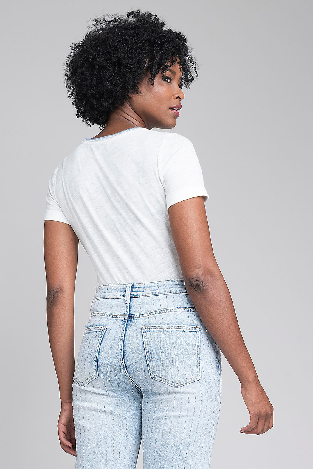 Blusa De Manga Corta Con Estampado