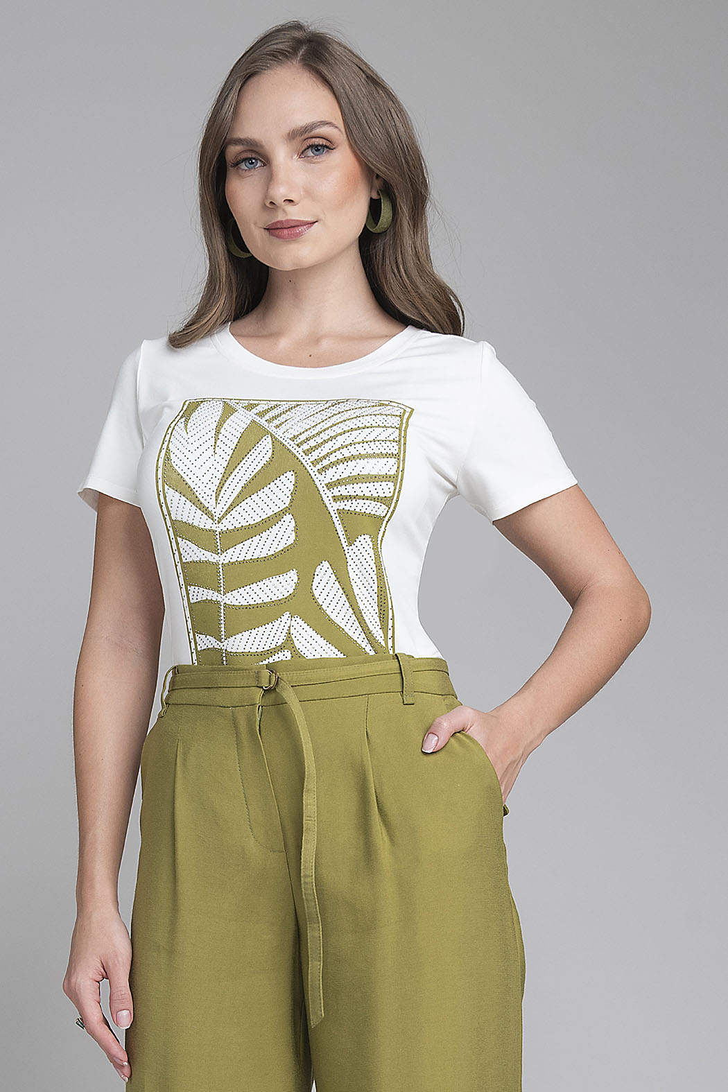 Blusa Con Estampado Al Frente