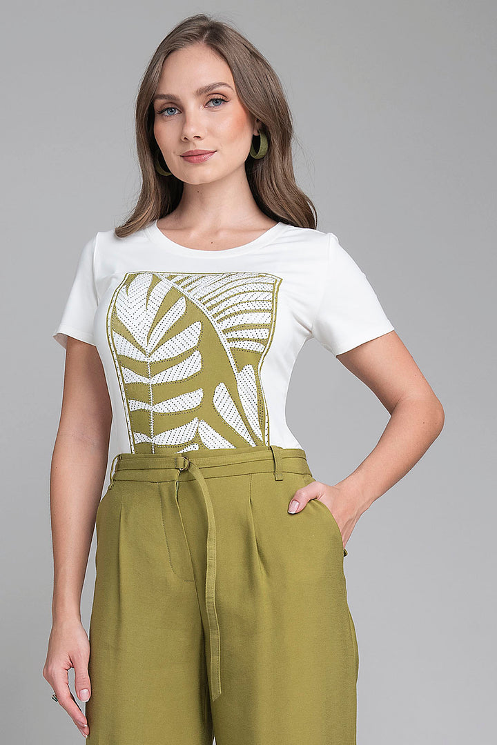 Blusa Con Estampado Al Frente
