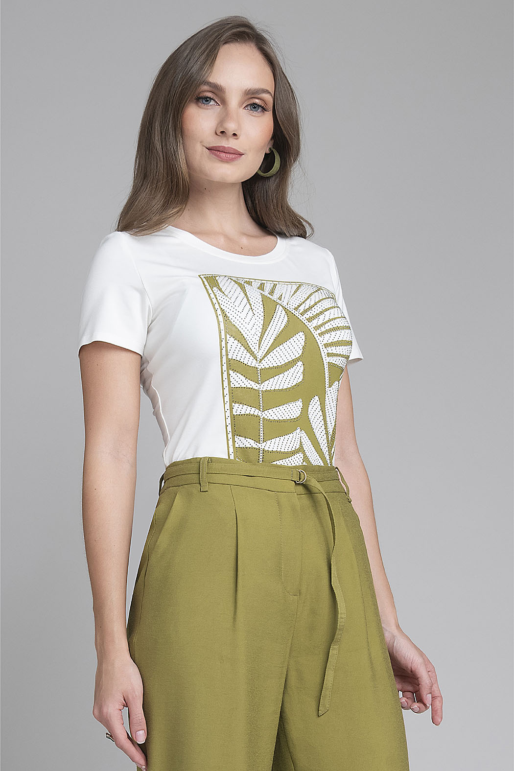 Blusa Con Estampado Al Frente