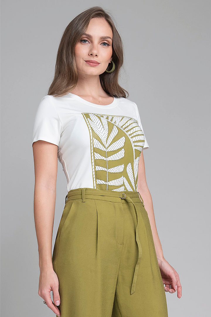 Blusa Con Estampado Al Frente