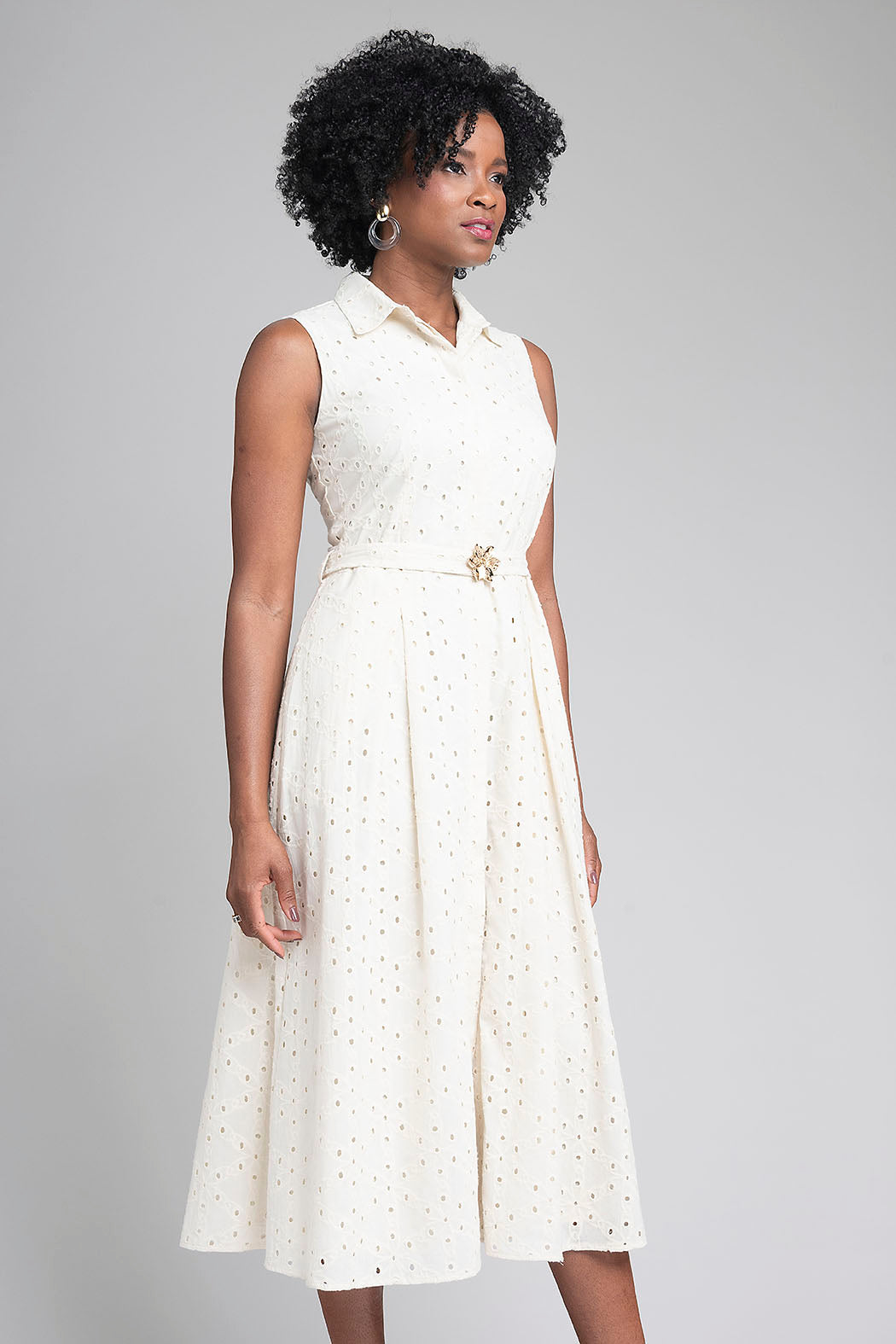 Vestido Largo De Tira Bordada