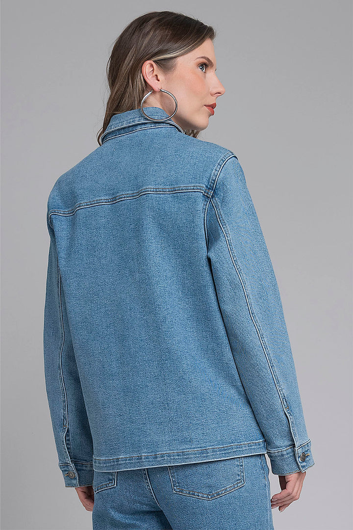 Chamarra De Mezclilla Con Brillos