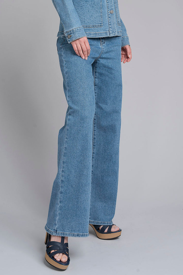 Pantalon De Mezclilla Corte Recto