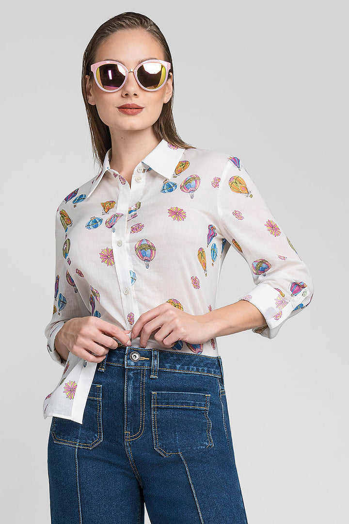Blusa Camisera Estampado De Globos