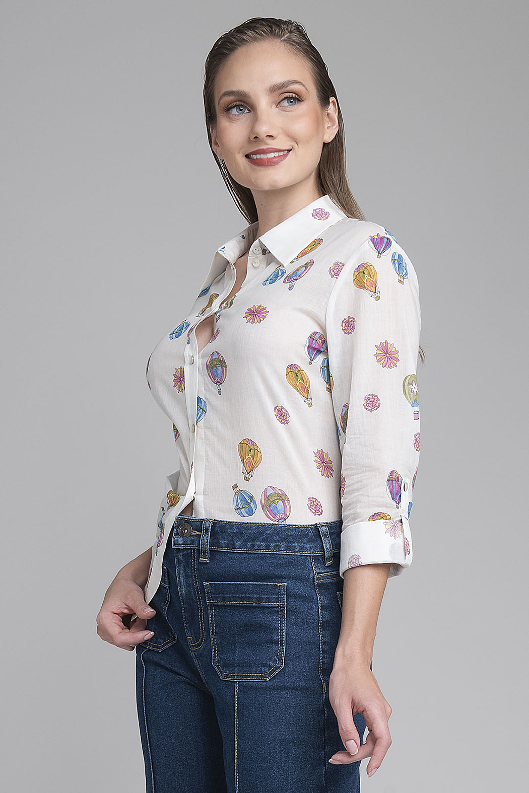 Blusa Camisera Estampado De Globos