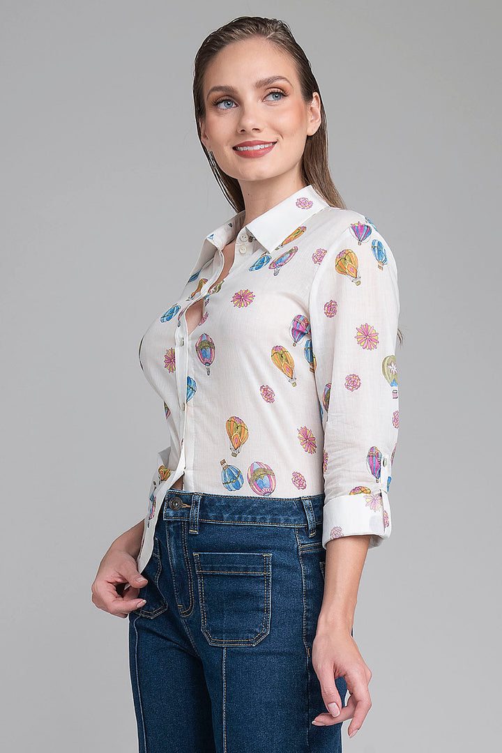 Blusa Camisera Estampado De Globos