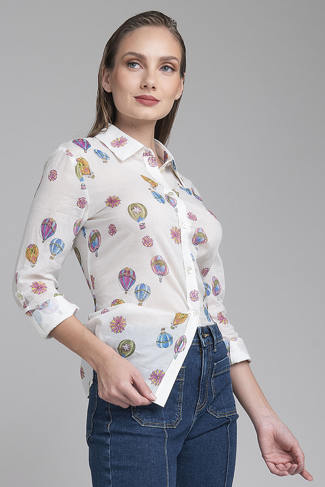 Blusa Camisera Estampado De Globos