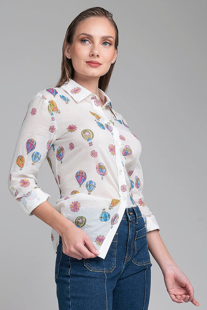 Blusa Camisera Estampado De Globos