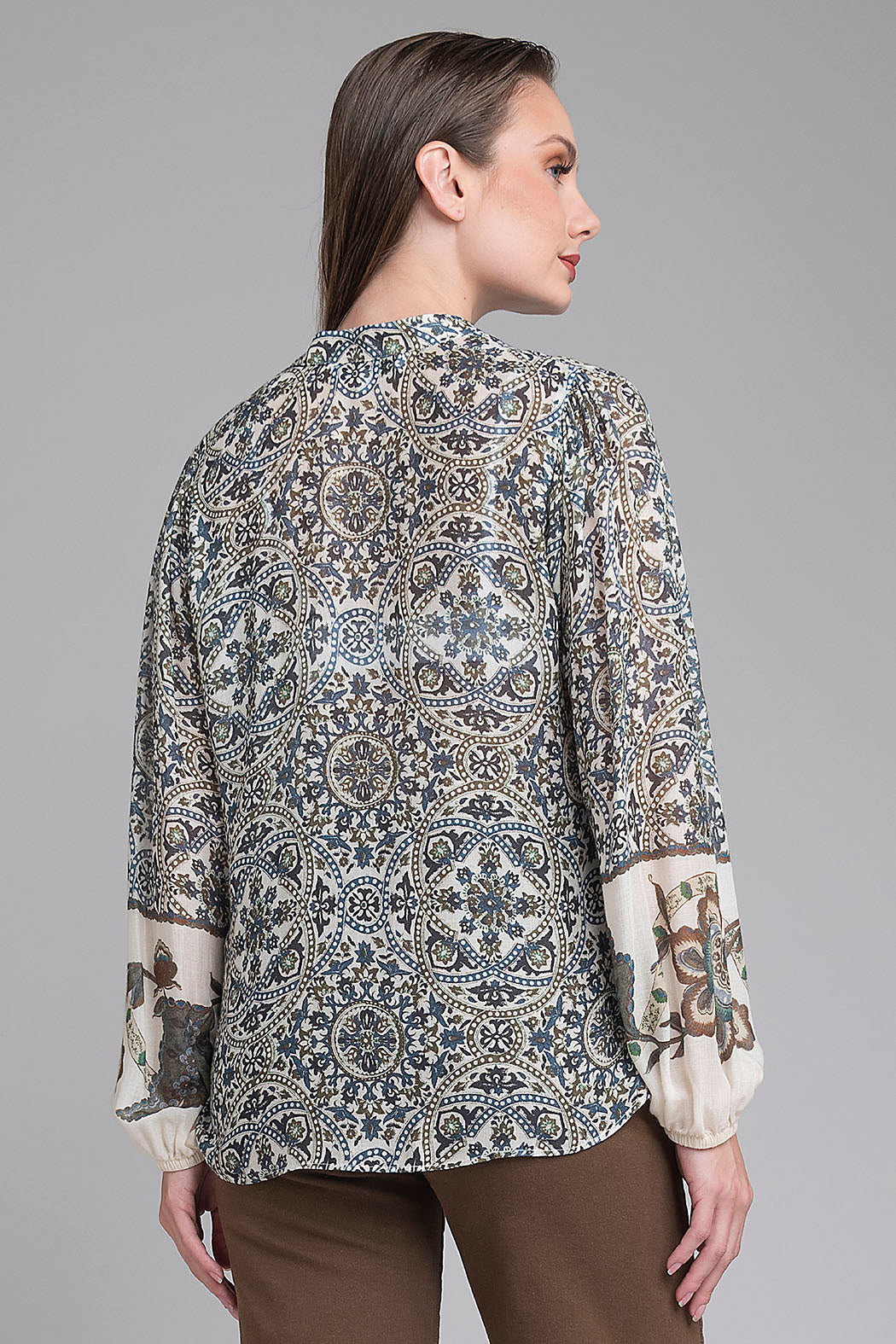 Blusa Estampada Con Cenefa