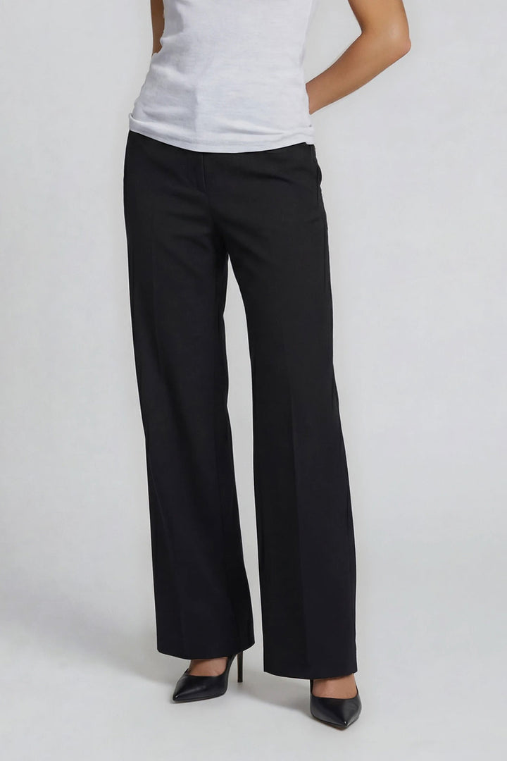 Pantalon Liso Corte Ancho