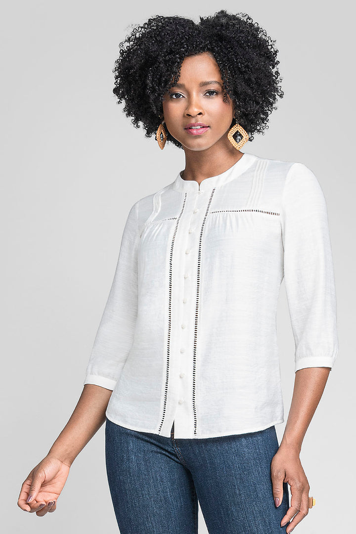 Blusa Lisa Con Manga 3/4