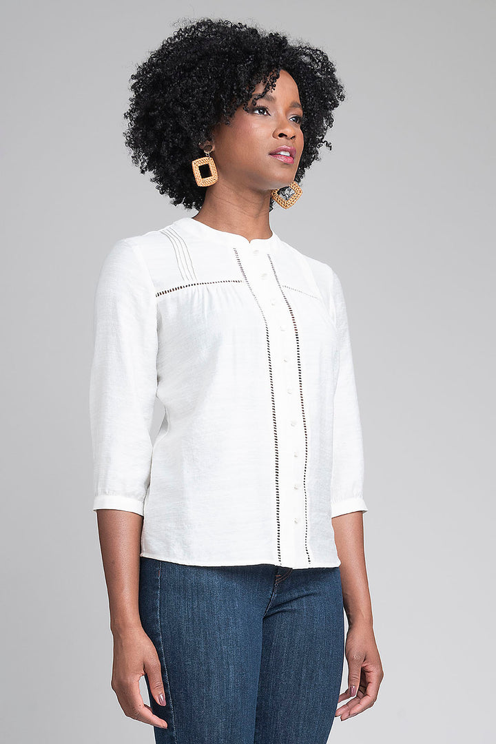 Blusa Lisa Con Manga 3/4