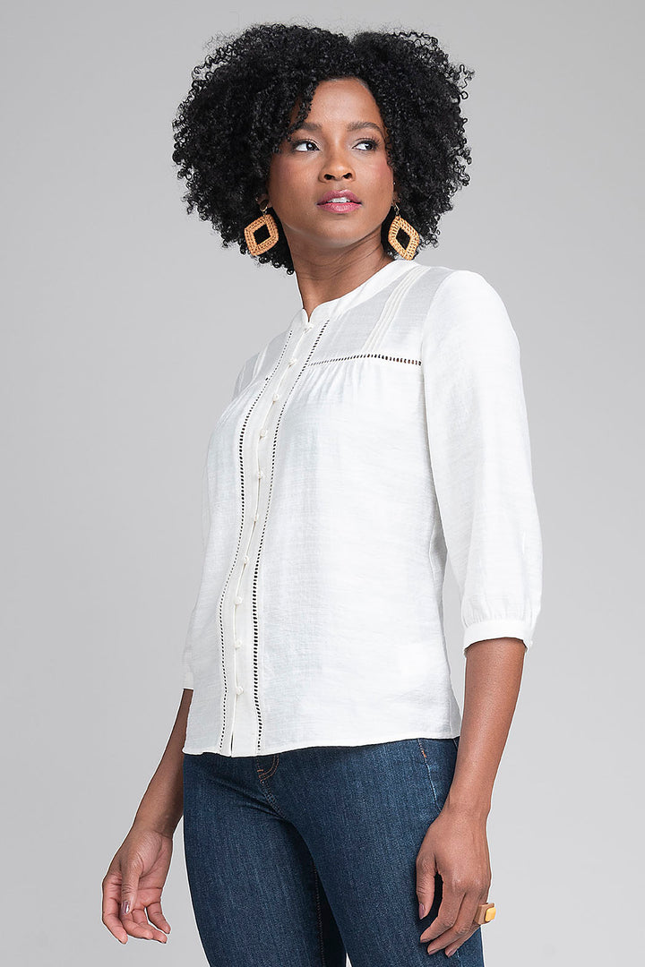 Blusa Lisa Con Manga 3/4