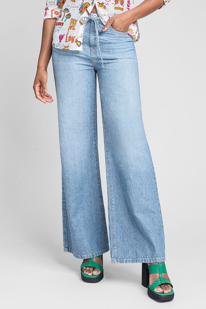 Pantalon De Mezclilla Corte Recto