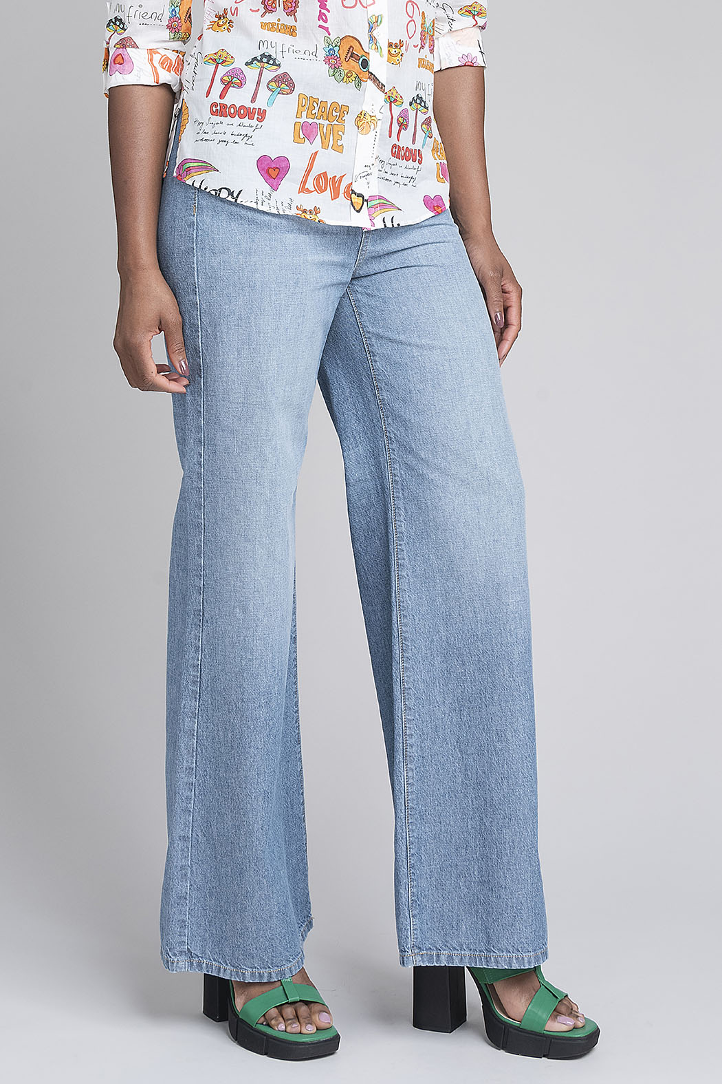 Pantalon De Mezclilla Corte Recto