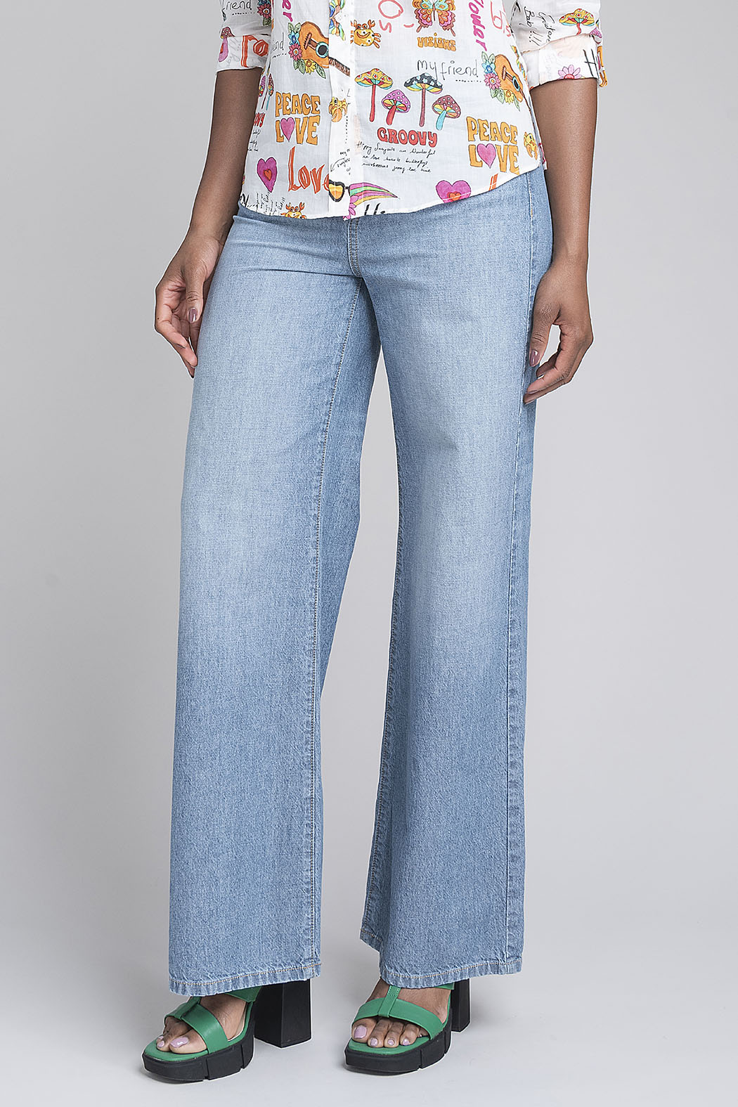 Pantalon De Mezclilla Corte Recto