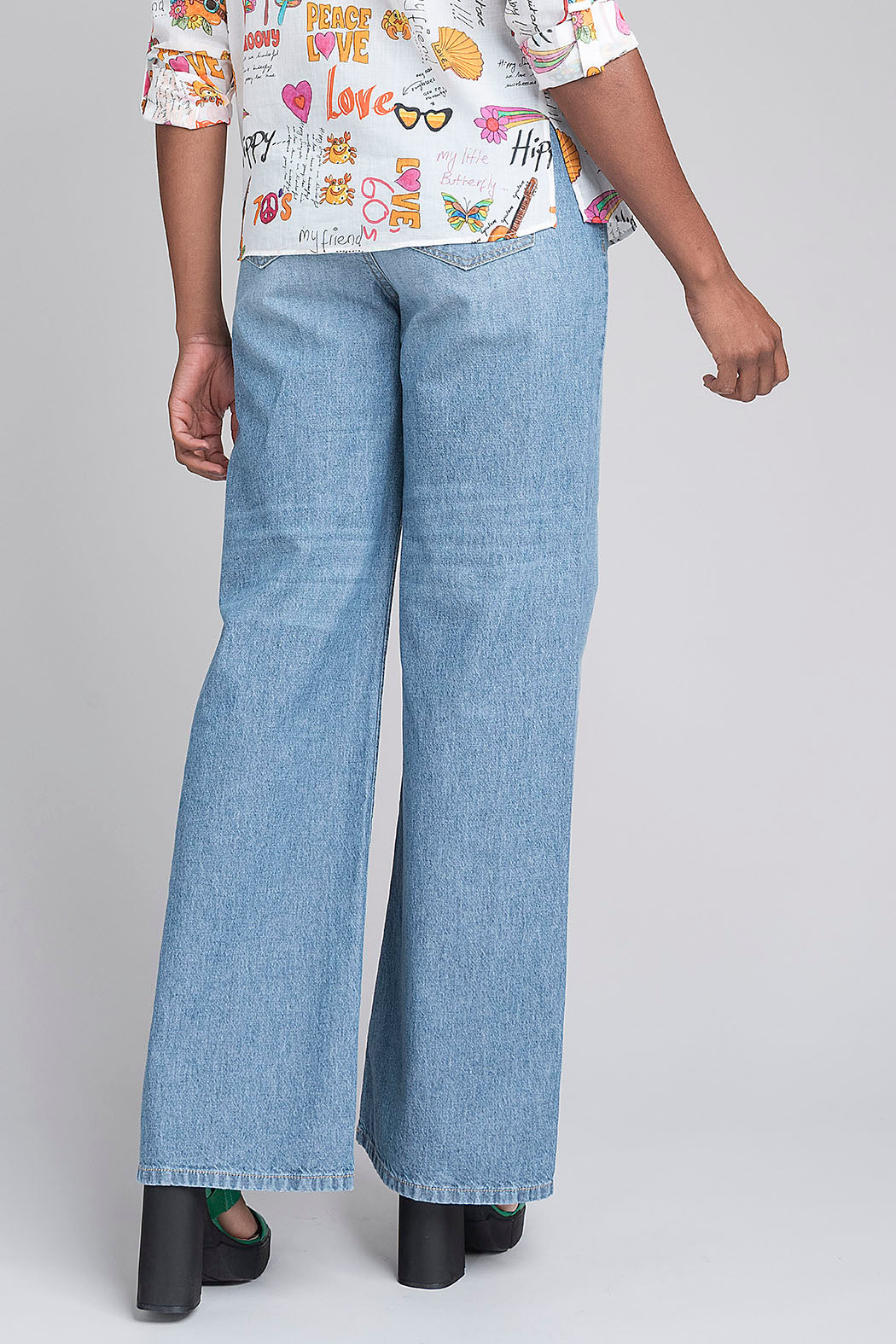 Pantalon De Mezclilla Corte Recto