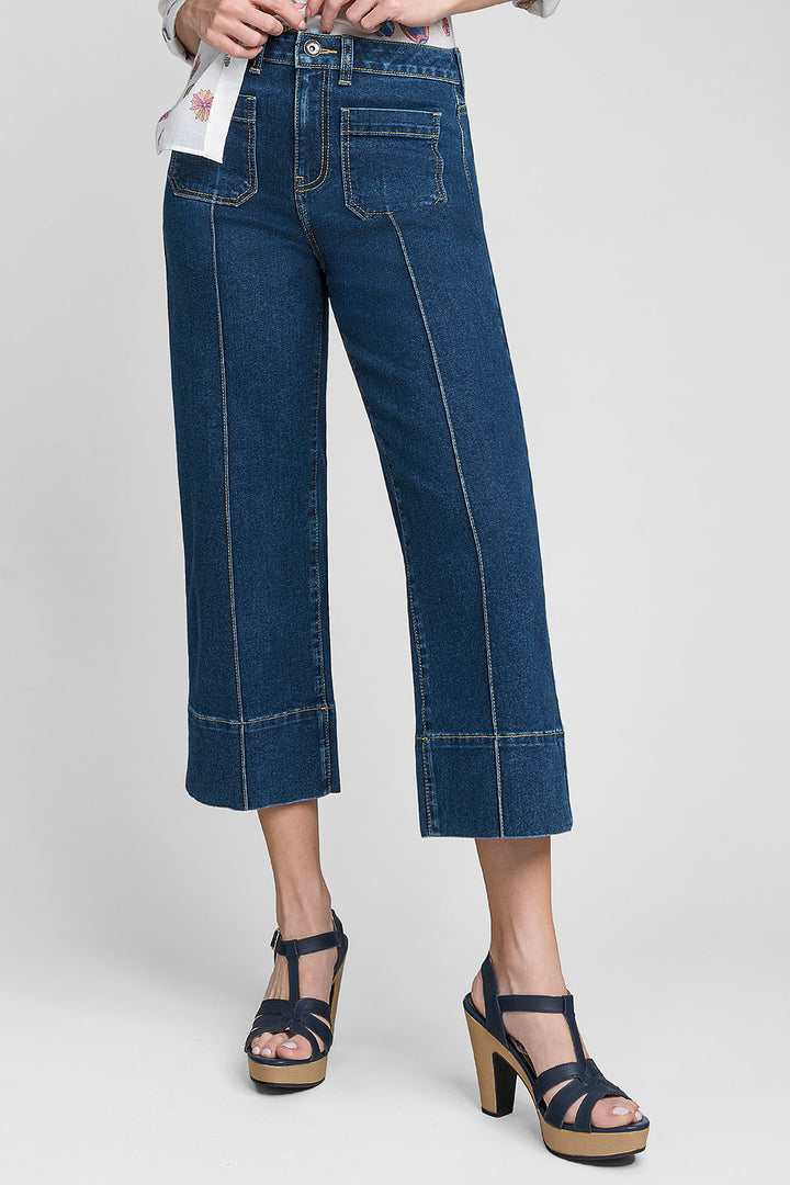 Pantalon De Mezclilla Corte Recto