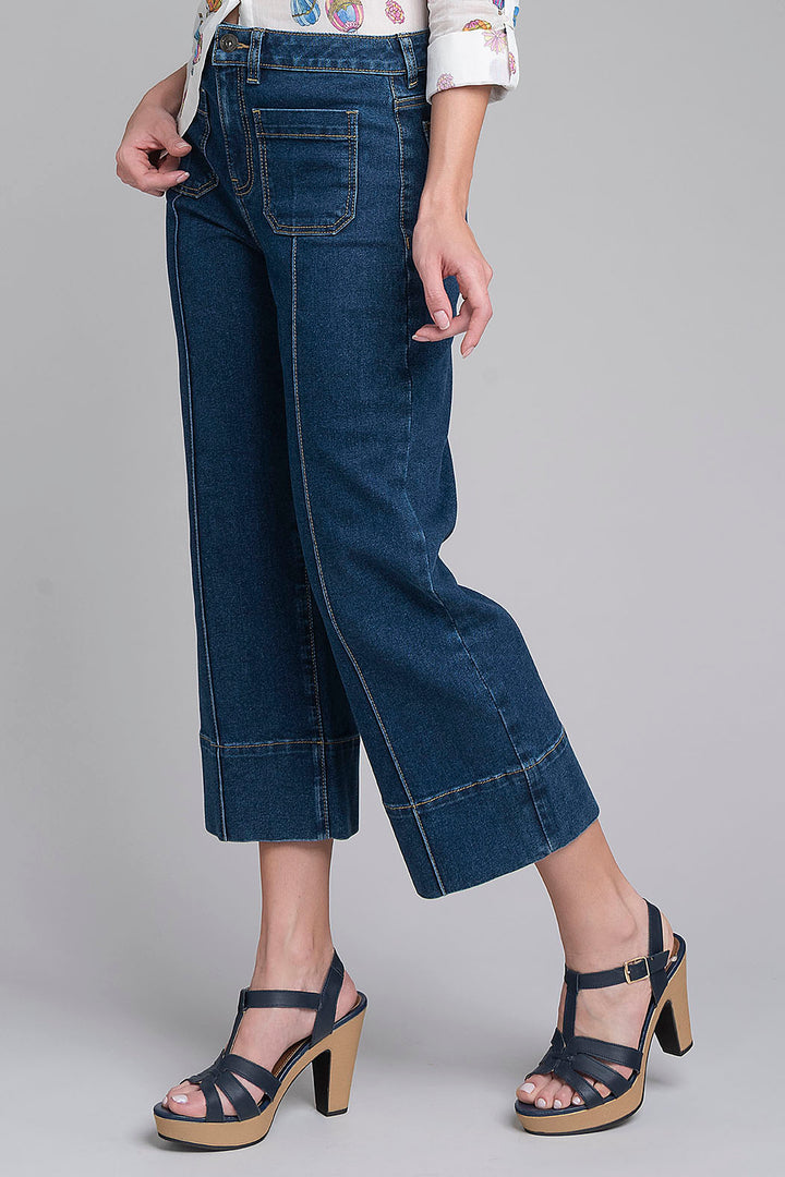 Pantalon De Mezclilla Corte Recto