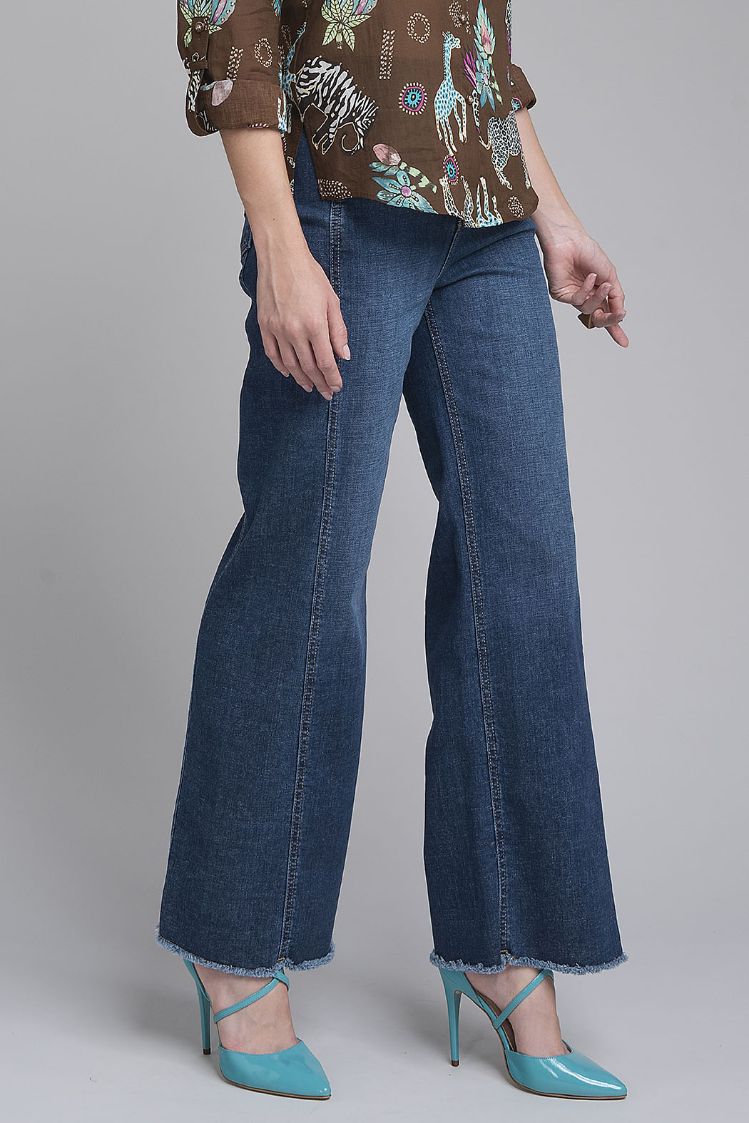 Pantalon De Mezclilla Corte Ancho