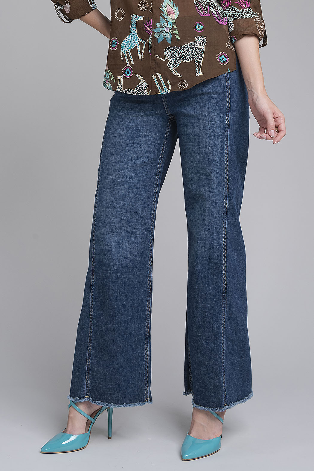 Pantalon De Mezclilla Corte Ancho