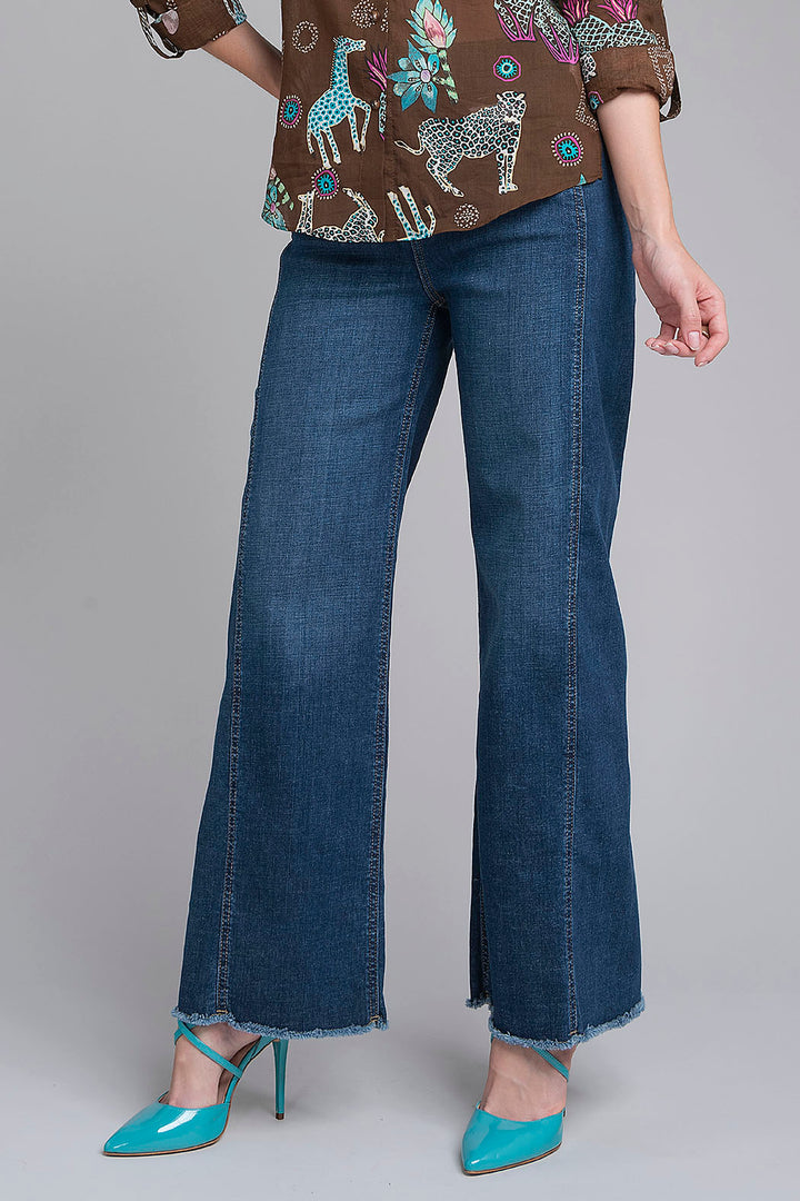 Pantalon De Mezclilla Corte Ancho