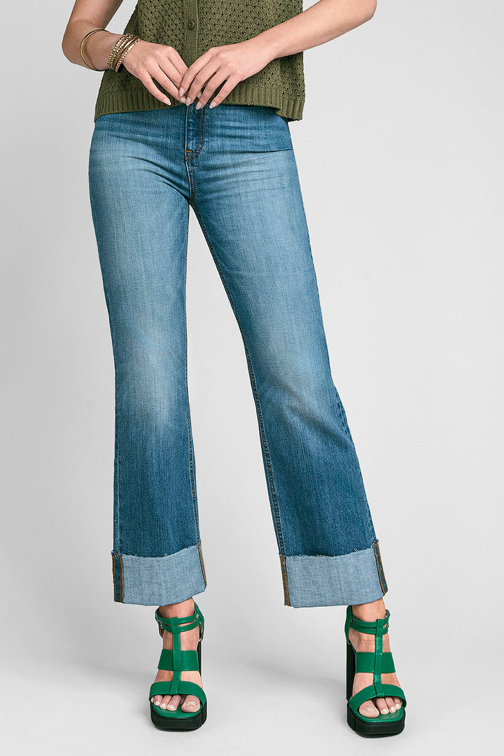 Pantalon De Mezclilla Con Dobladillo