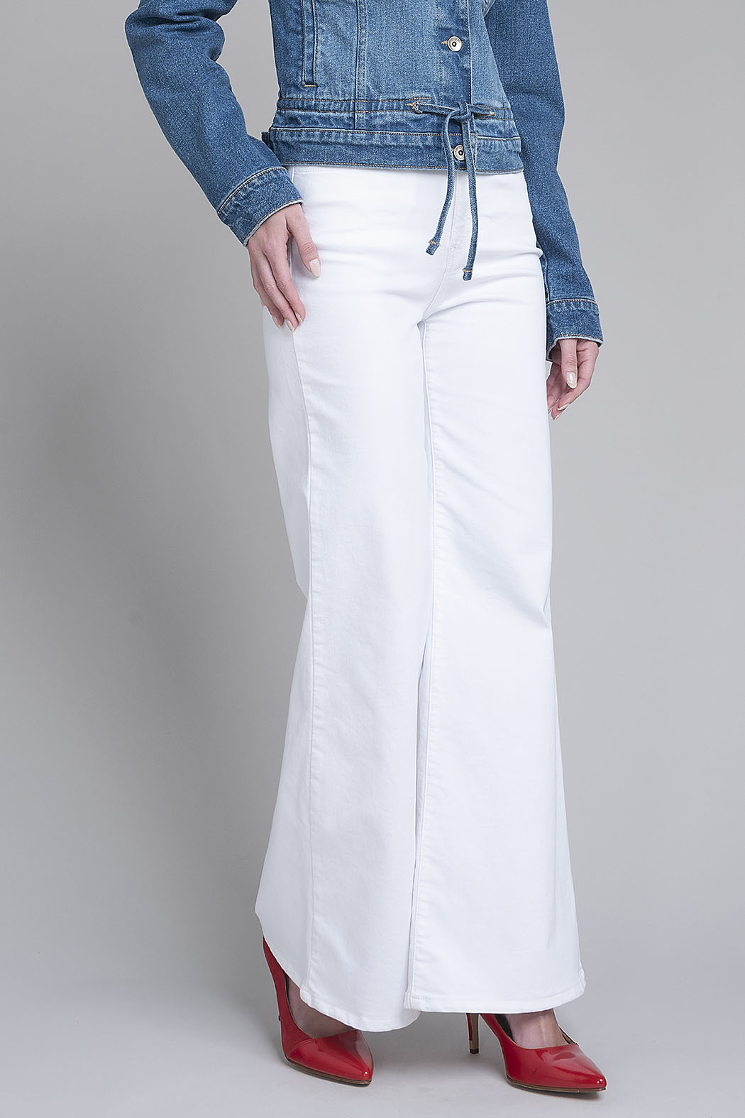 Pantalon De Mezclilla Corte Campana