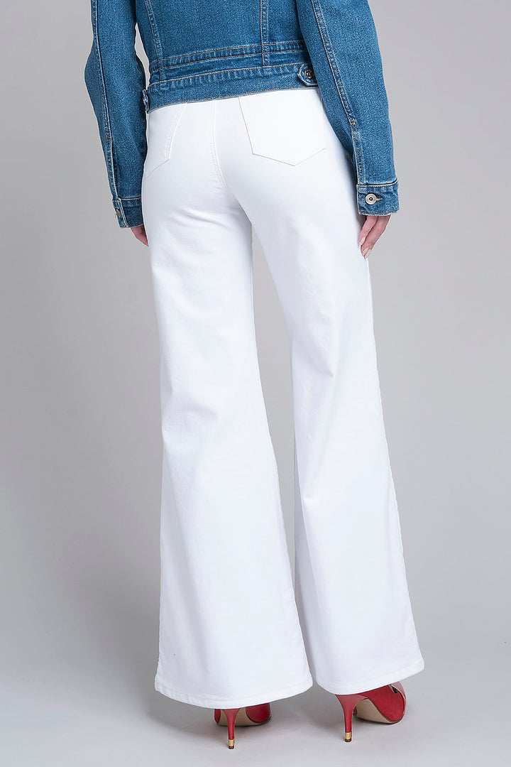 Pantalon De Mezclilla Corte Campana