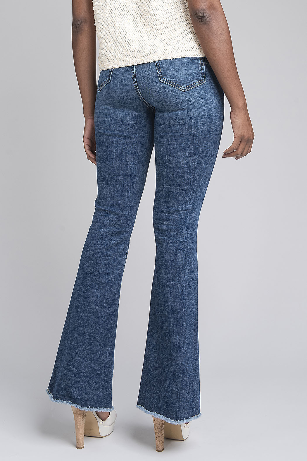 Pantalon De Mezclilla Corte Campana