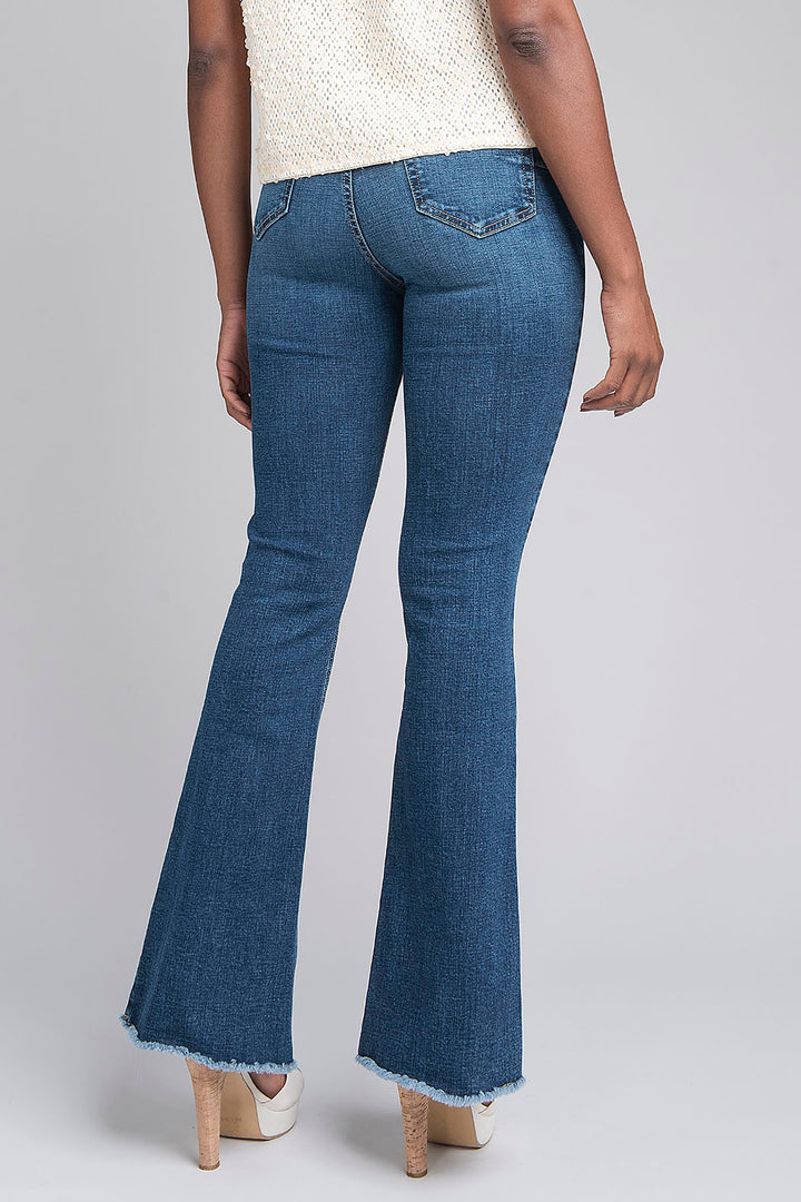 Pantalon De Mezclilla Corte Campana