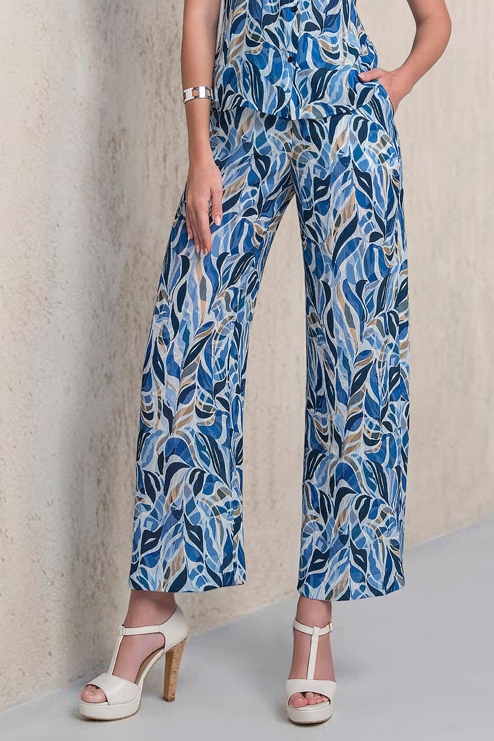 Pantalon Estampado Con Resorte En Cintura