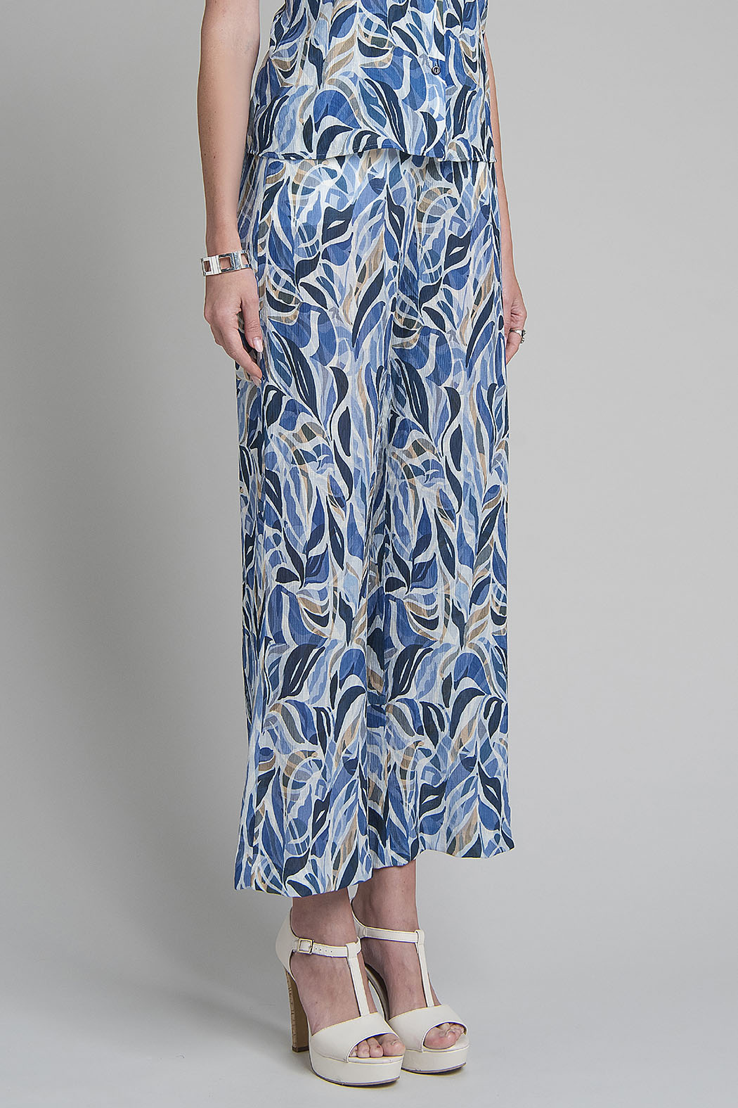 Pantalon Estampado Con Resorte En Cintura
