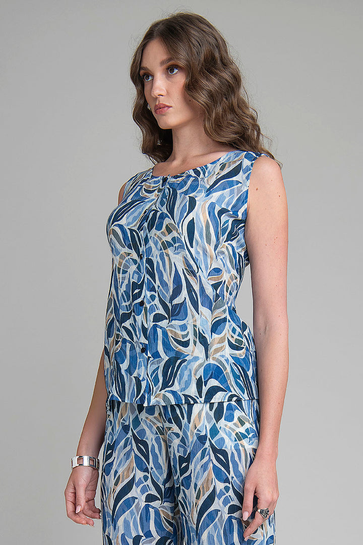 Blusa Estampada Sin Mangas