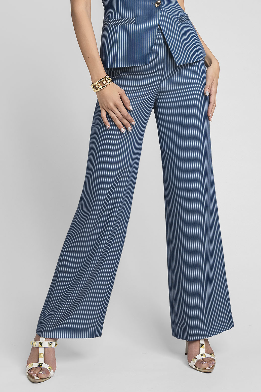 Pantalon Estampado De Rayas