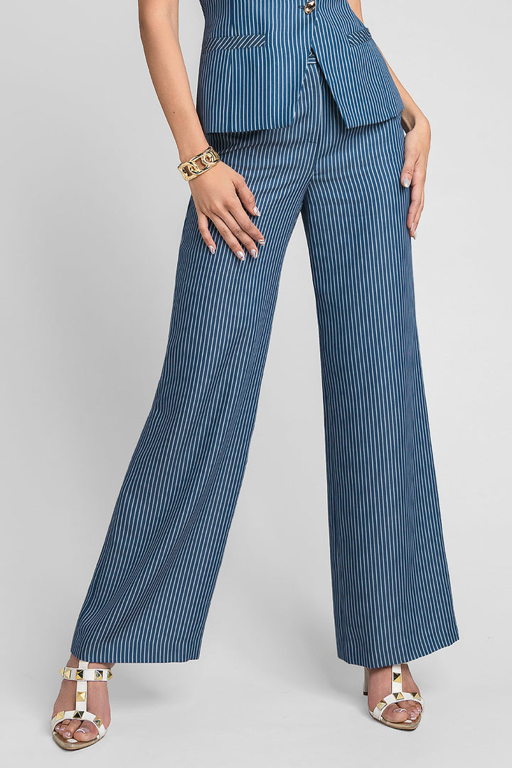 Pantalon Estampado De Rayas