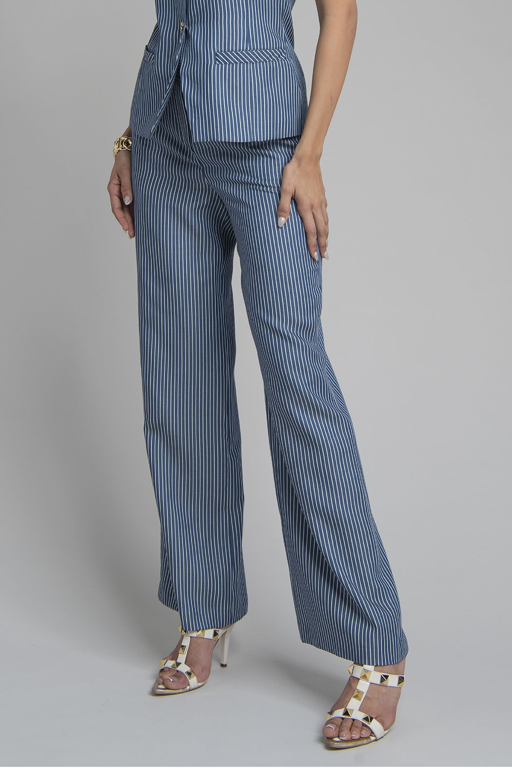 Pantalon Estampado De Rayas