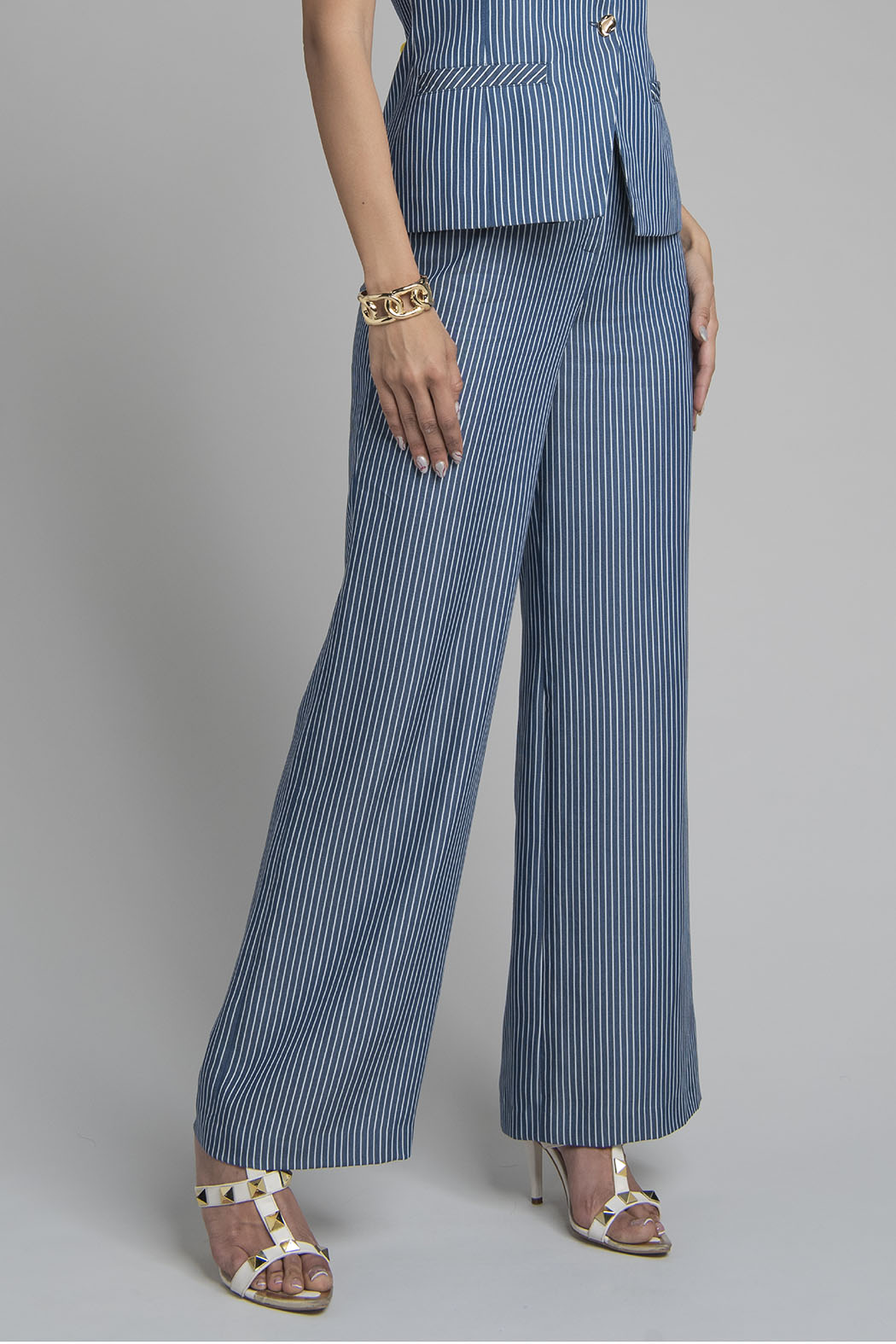Pantalon Estampado De Rayas