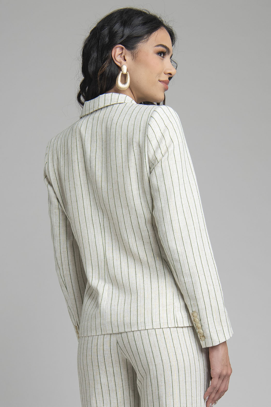 Saco Estampado De Rayas