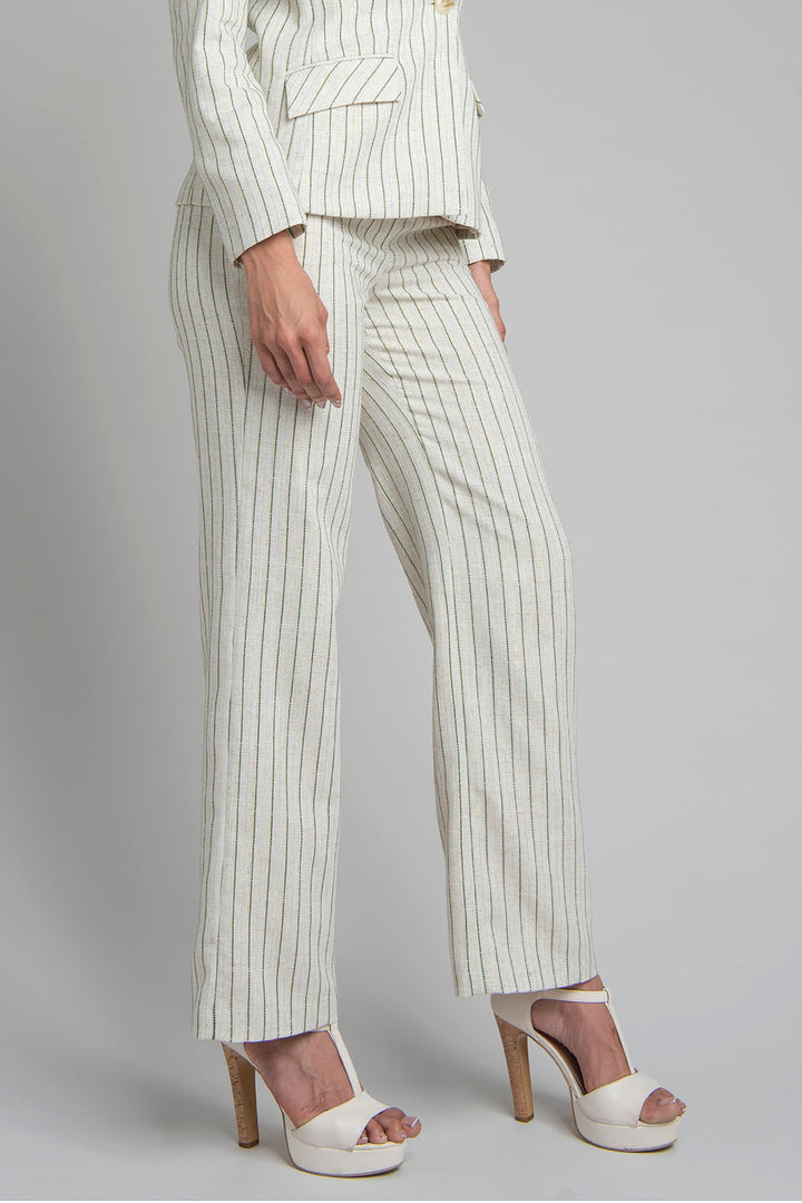Pantalon Estampado De Rayas