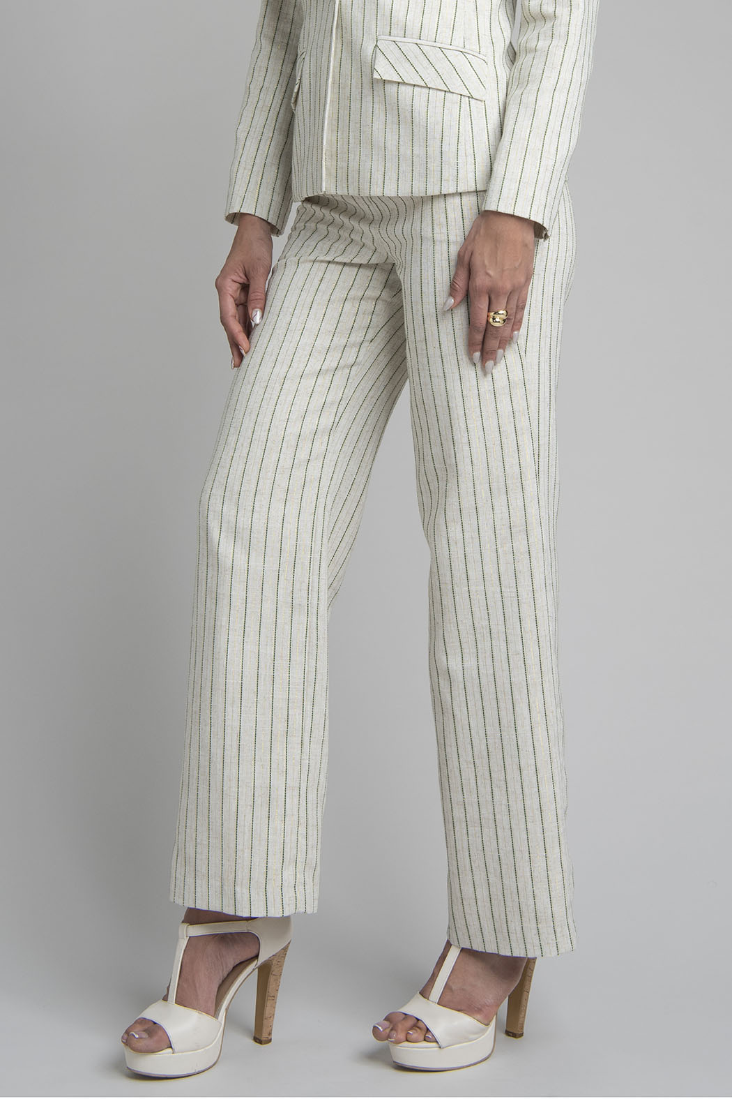 Pantalon Estampado De Rayas