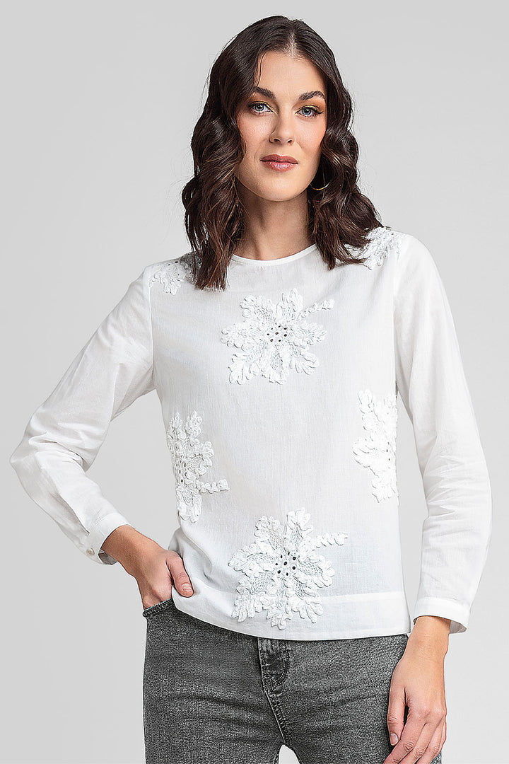 Blusa Con Detalles Bordados