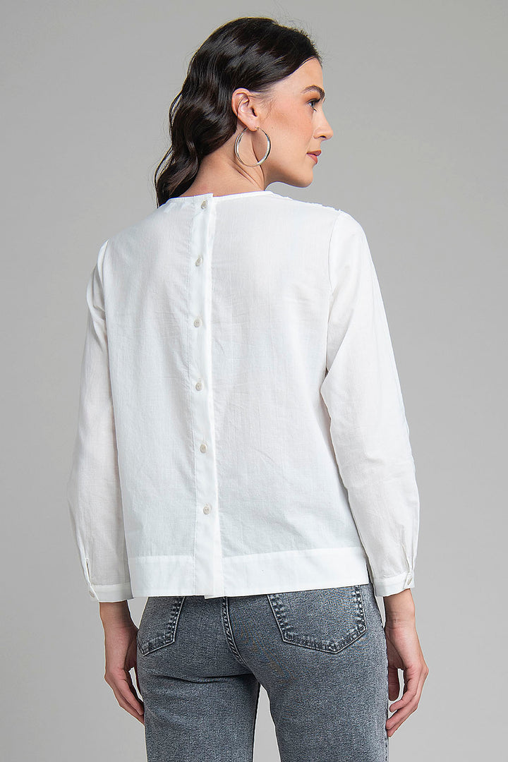 Blusa Con Detalles Bordados