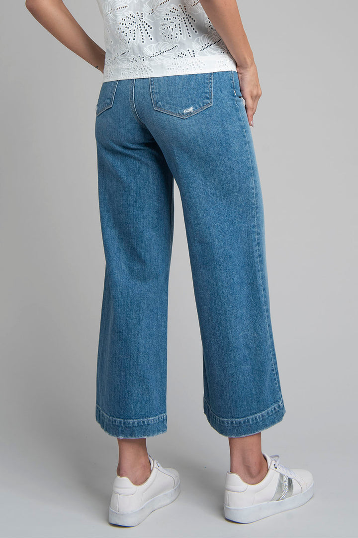 Jeans Corte Recto Deslavado